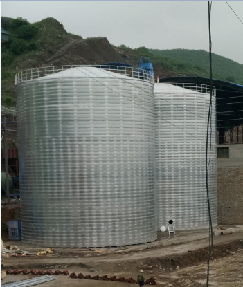 工业园区粮食钢板仓的安装全过程不用热焊接